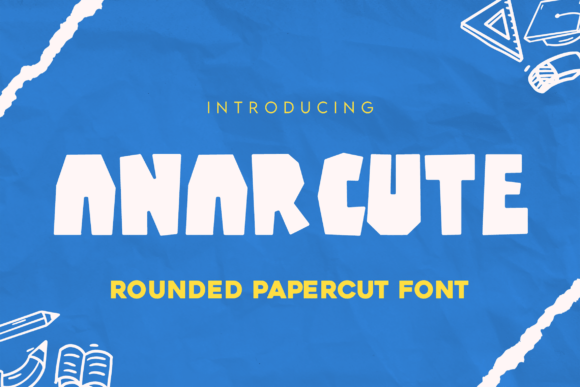 Anarcute: A Playful Papercut Display Font for Modern Editors