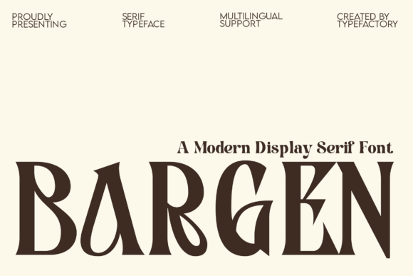 Bargen: A Modern Serif Font for Elegant Branding