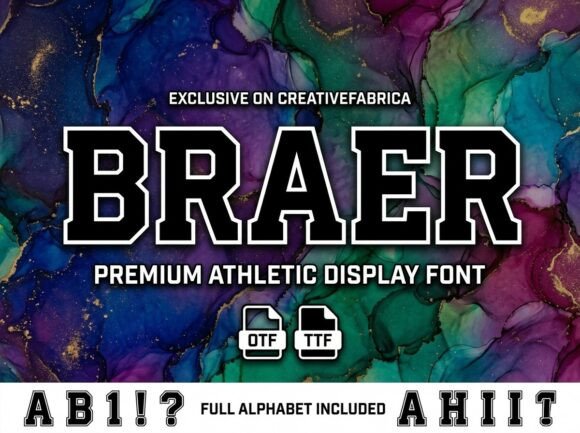 Braer Font: The Ultimate Decorative Display for Bold Branding