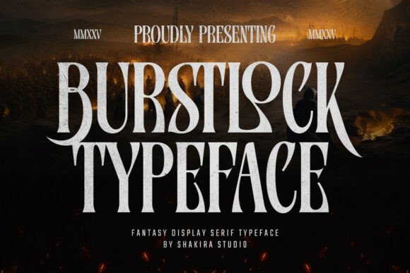 Burstlock Typeface for Epic Brand Identity