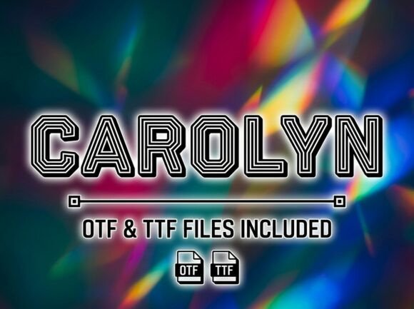 Carolyn: A Decorative Display Font for Makers