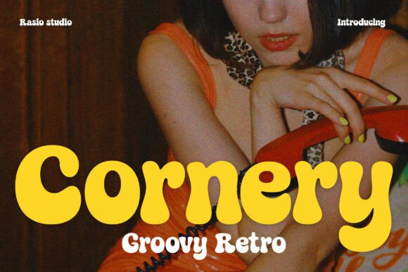 Cornery Font: Retro Bubbly Display for Crafters
