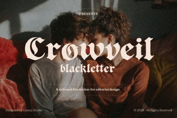 Crowveil: A Sophisticated Blackletter Typeface for Modern Editorial Design