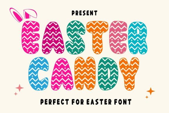Easter Candy Display Font for Makers