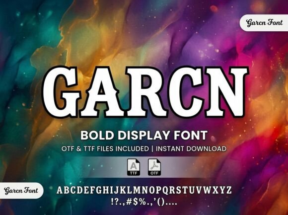 Garcn Typeface: Bold Display Serif for Branding