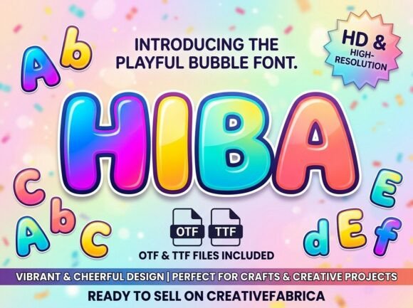 Hiba Decorative Font for Crafters and Sellers