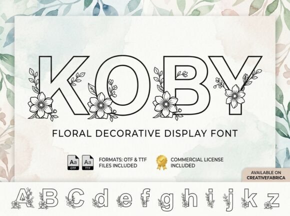 Koby: The Decorative Display Font for Bold Branding