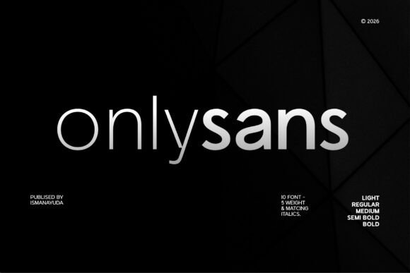Onlysans: A Modern Geometric Typeface for Web Design