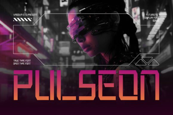 Pulseon Font: The Ultimate Cyberpunk Display Typeface