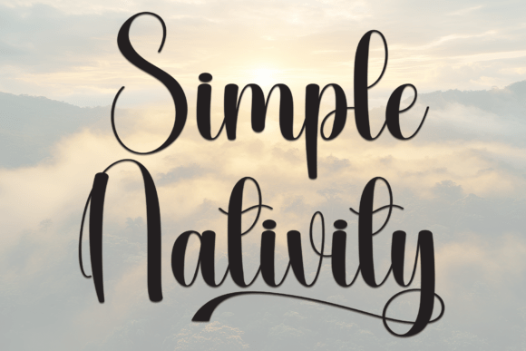 Simple Nativity Font for Campaign Design