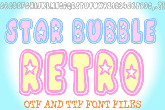 Star Bubble Retro: A Playful Display Typeface for Editorial Design
