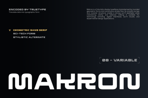 TRT Makron: A Futuristic Typeface for Digital Interfaces