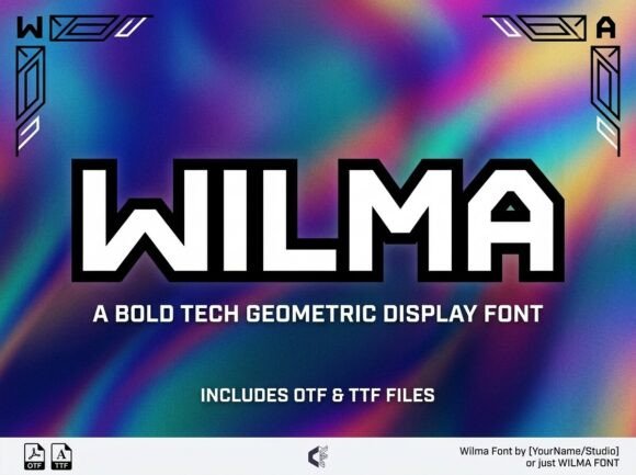 Wilma Decorative Font for Crafters